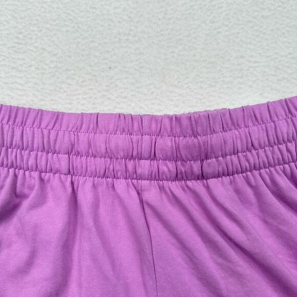 Nike Dri-Fit Breezy High Waisted Youth Girls Shorts, Size Medium Purple - Picture 2 of 7